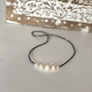 Beaded Faux Pearl Necklace
